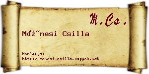 Ménesi Csilla névjegykártya